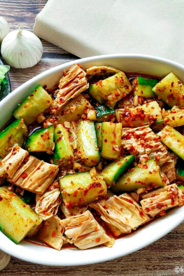 Smashed Cucumber Yuba Salad